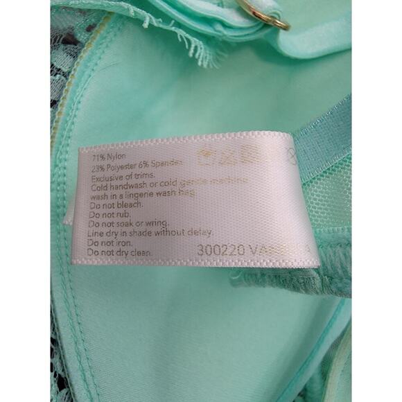 Honey Birdette Vanessa Mint Bra 34C Strappy Lace - Picture 10 of 11
